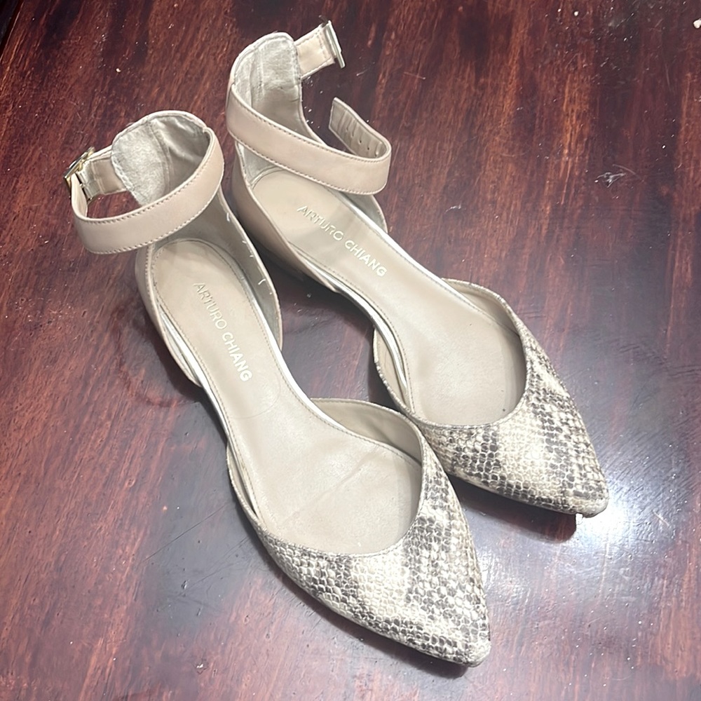 Arturo Chang Snakeskin Flats